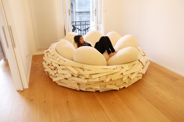 鸟窝造型创意沙发设计