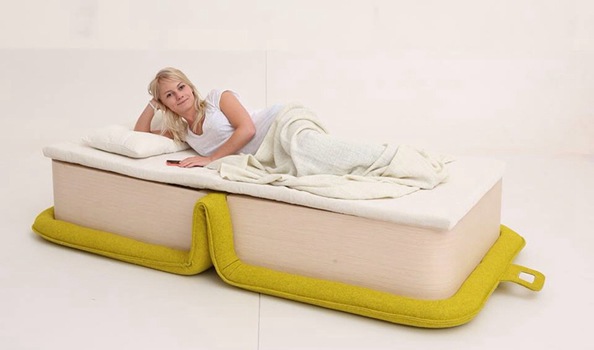简单而实用的单人沙发&单人床（Flop）