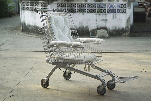 购物车改装的简便轮椅