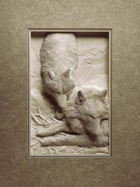 动物立体纸雕艺术