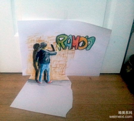 以假乱真的3D立体铅笔画,太逼真了