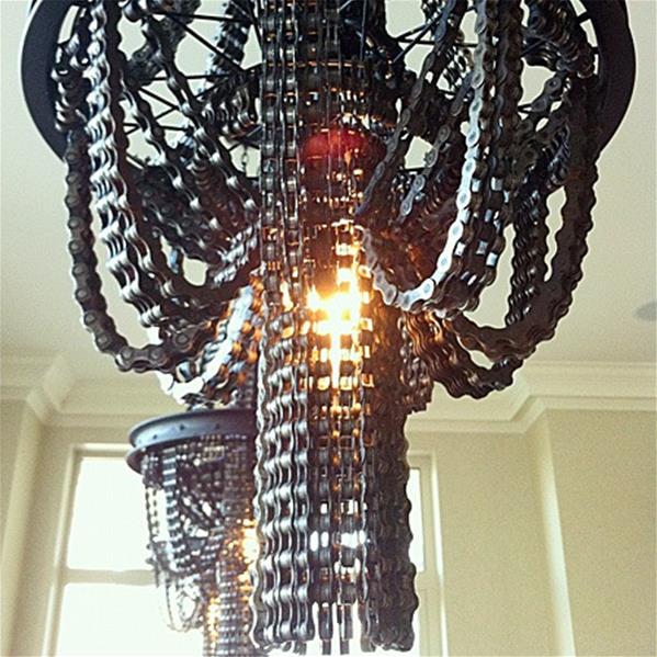洛杉矶艺术家设计的创意自行车链条吊灯设计大赏
