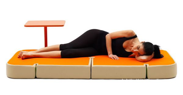多功能躺坐睡功能结合沙发设计 时尚系列布艺沙发