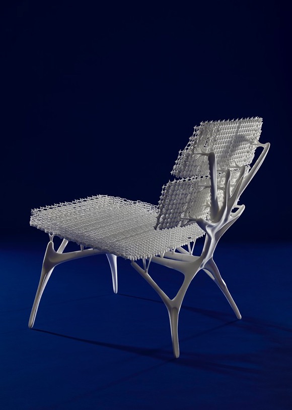 模仿放射虫结构的3D打印座椅模型