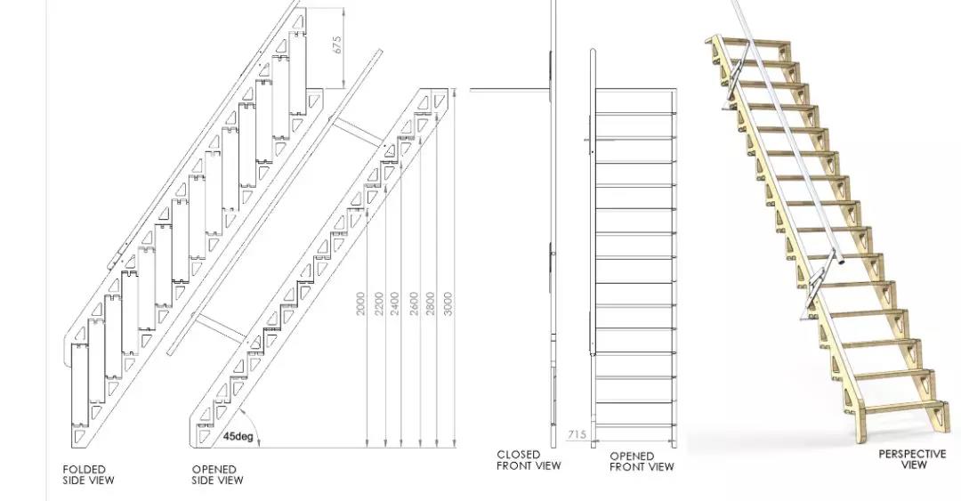 Hybrid Stairs折叠楼梯，你见过吗？