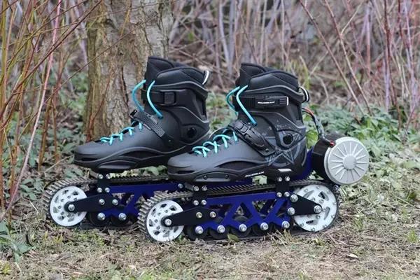 动手达人自制全地形电动轮滑鞋，可调节速度