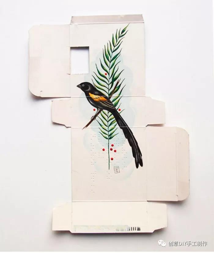 药品包装盒创作的小鸟艺术，背后还有个感人故事