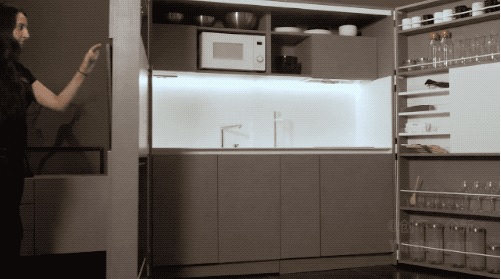 原来电视柜和厨房也能结合在一起