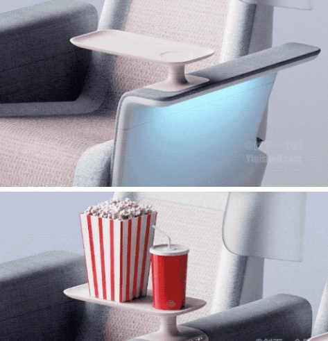 创新性电影院座椅设计 抗菌隔离效果好还自带紫外线消毒